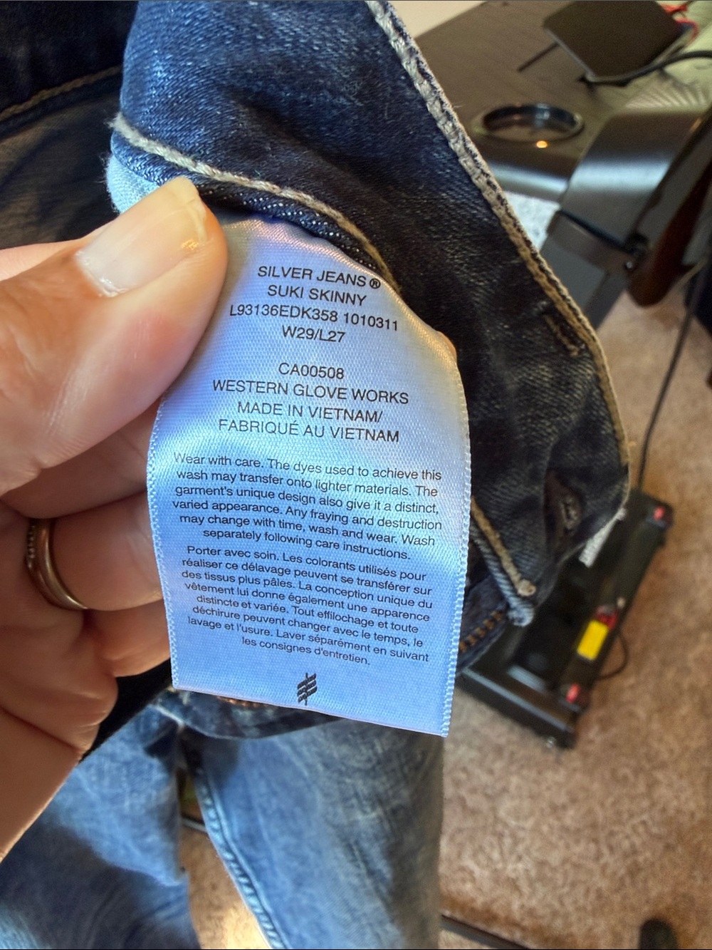 Silver Jeans Dark Blue Boyfriend Straight-Leg Jeans - Picture 3 of 6